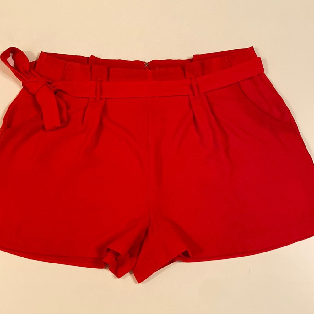 Lined light weight short with belt